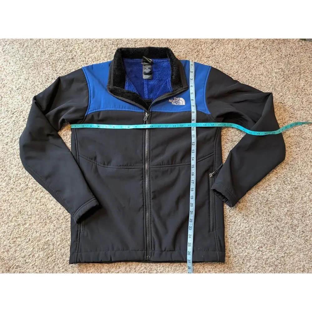 The North Face Men's Denali Softshell Fleece Lined Jacket Blue Black Size S